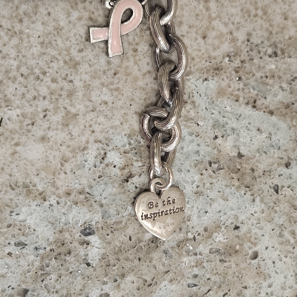 Brighton Power of Pink Chunky Silver Plated Charm Bracelet - Picture 3 of 9